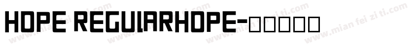 HOPE RegularHOPE字体转换